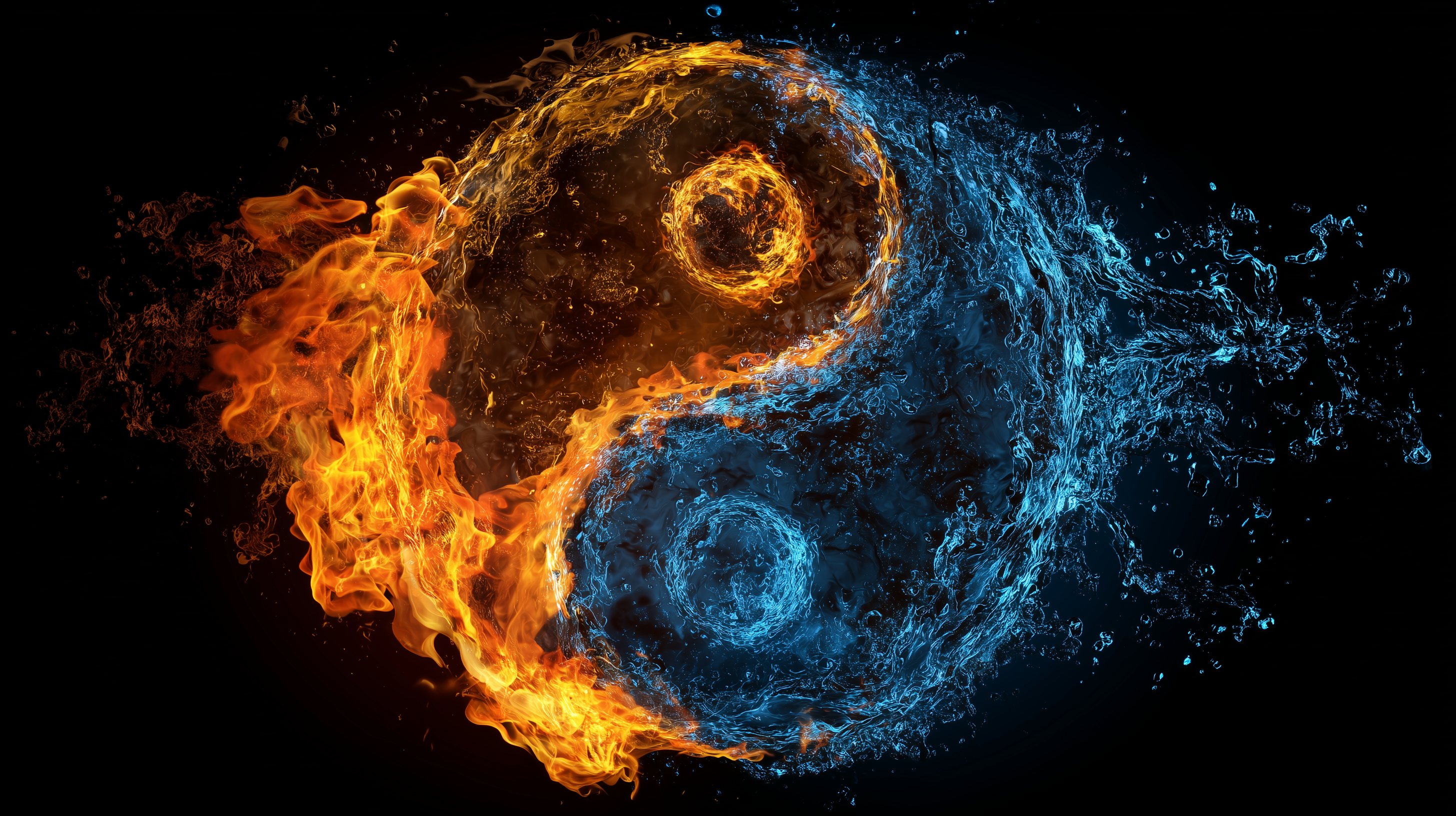 fond d'écran Yin et yang 1920x1080 téléchargement gratuit