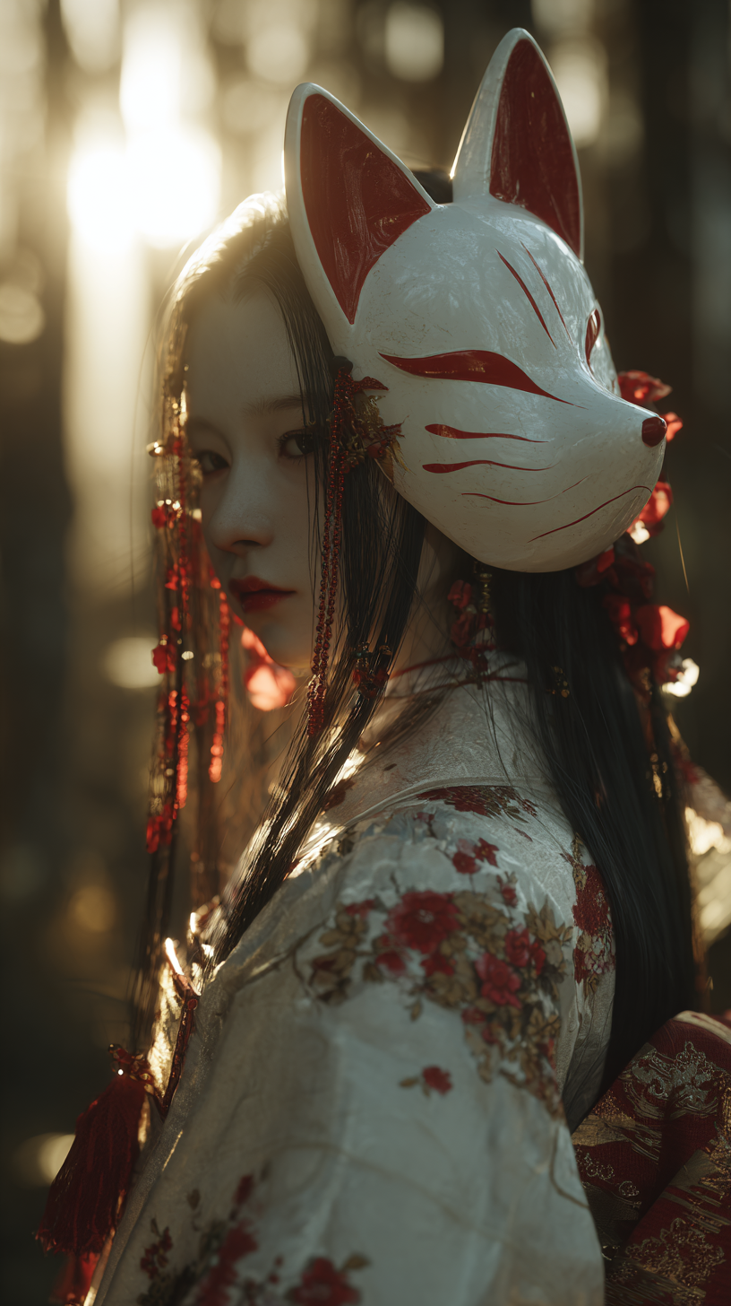 fond d'écran Masque japonais téléphone Asus gratuit