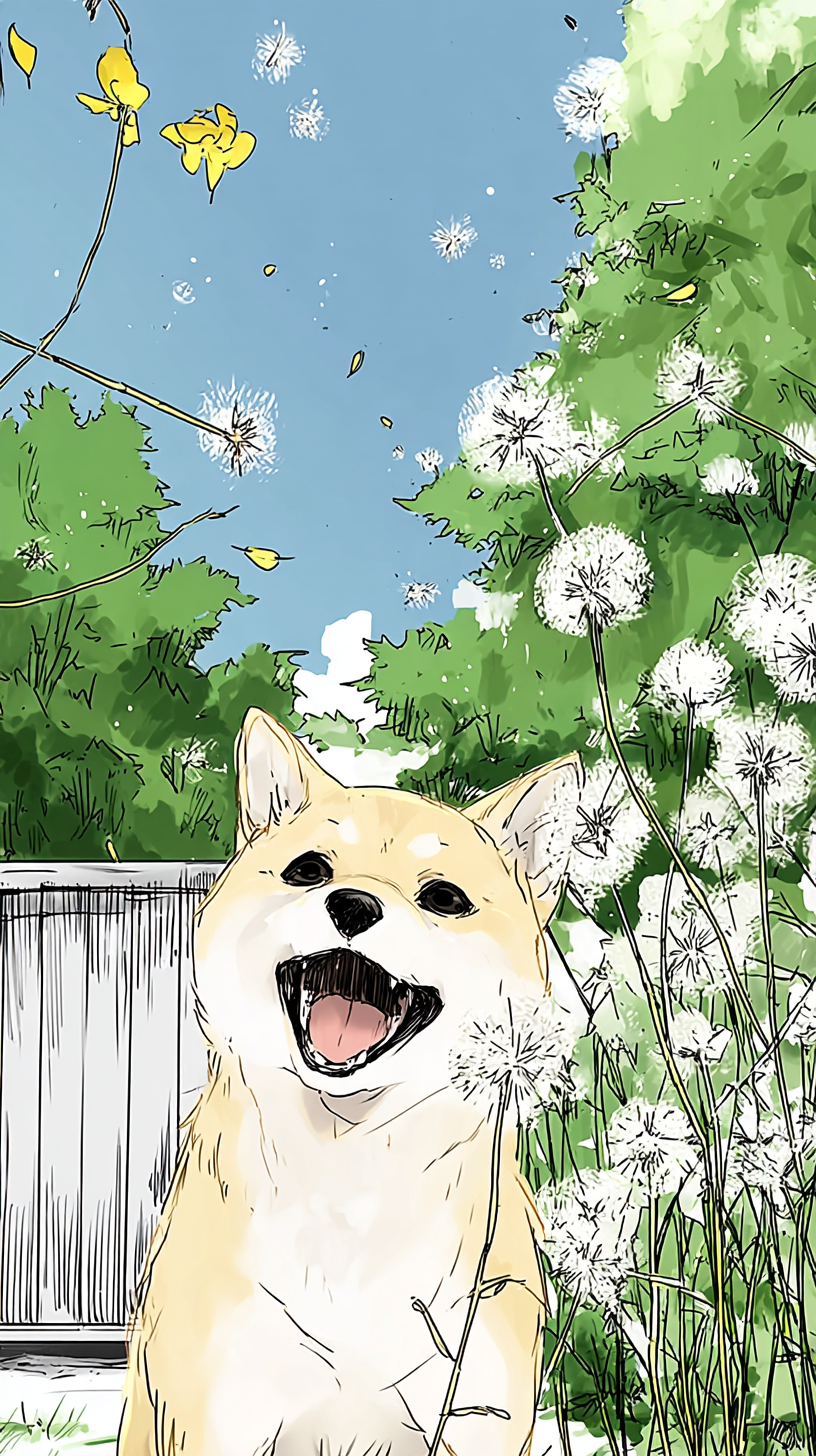 fond d'écran Shiba inu iphone 16 télécharger gratuit