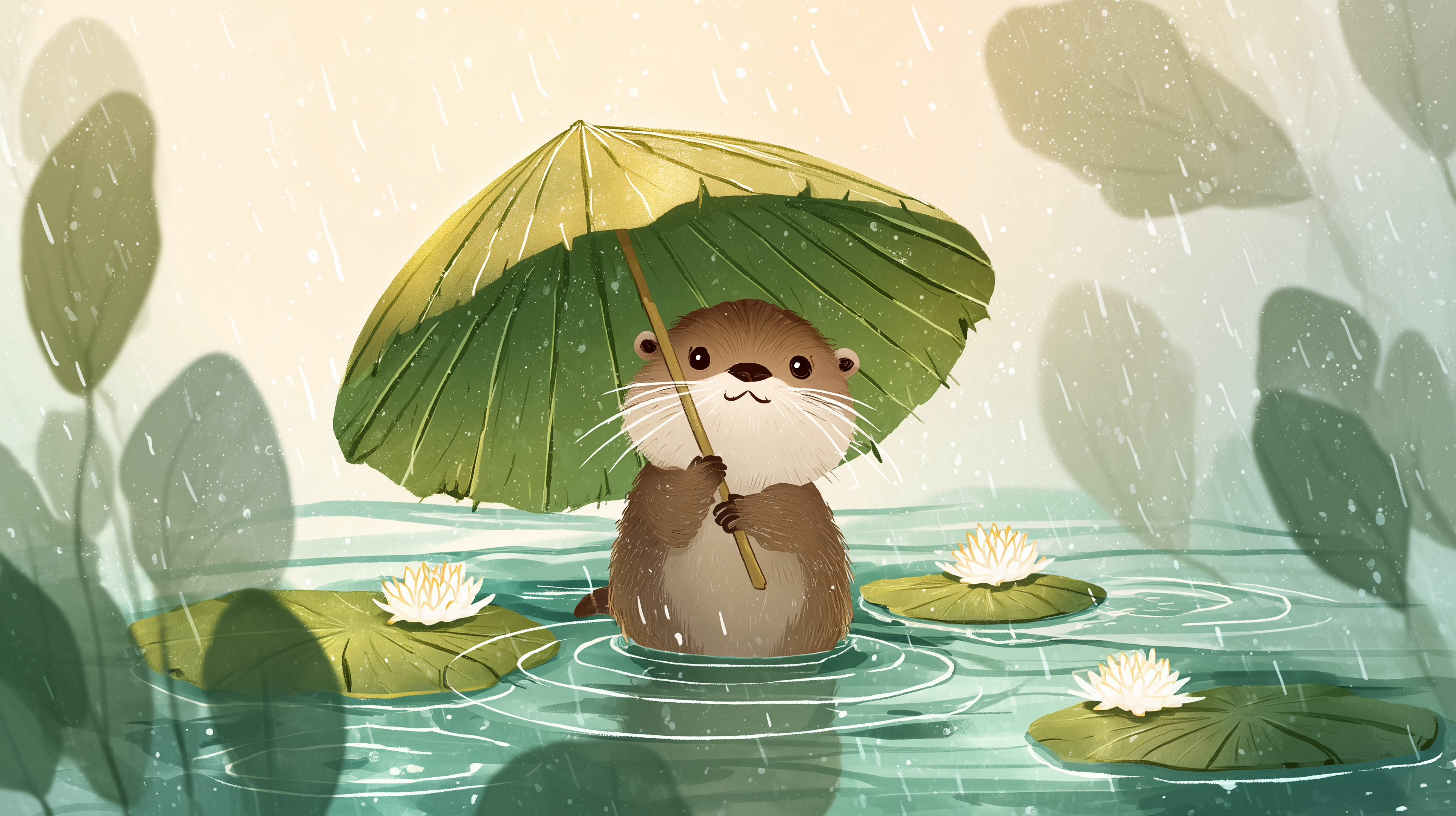 fond d'écran Loutre windows 11 téléchargement gratuit