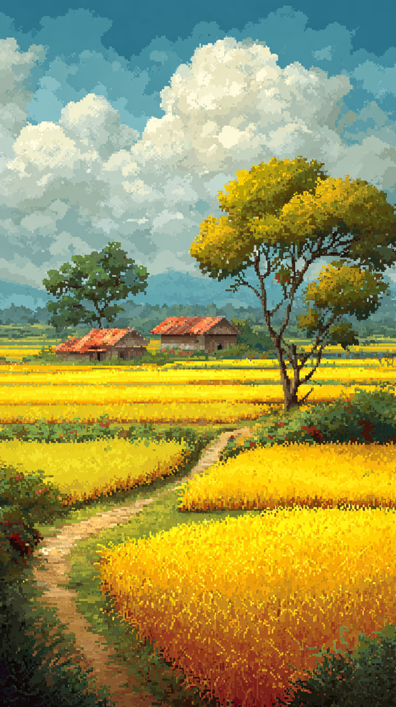 fond d'écran Rizière android 4k gratuit