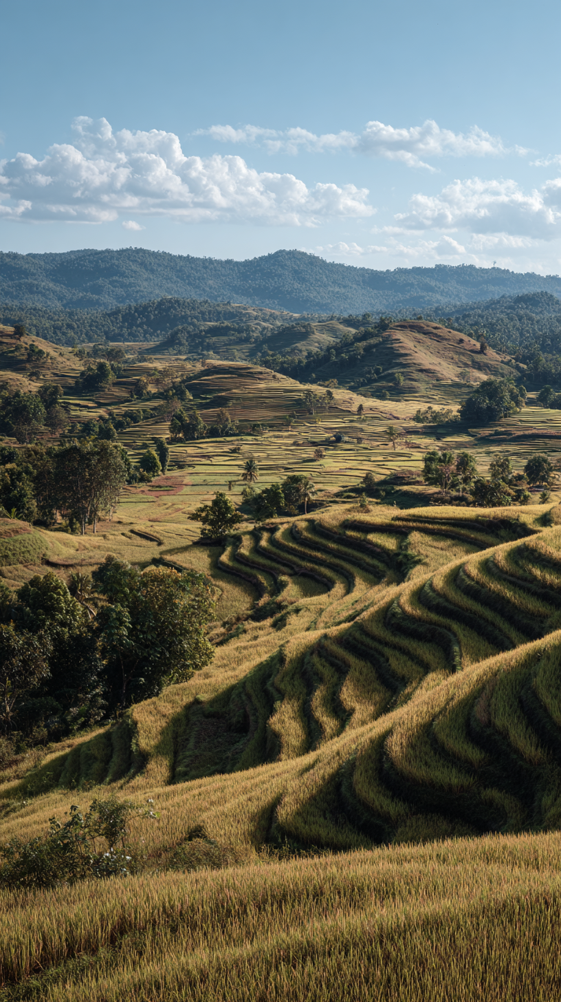 fond d'écran Rizière gratuit android gratuit
