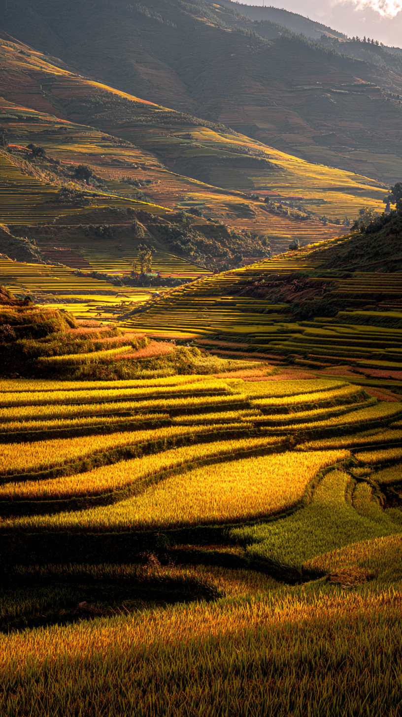 fond d'écran Rizière iphone 15 télécharger gratuit