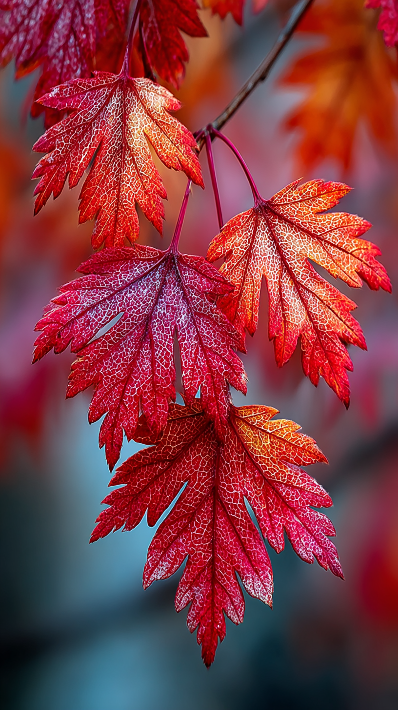 fond d'écran coloriage Érable rouge iphone 7 gratuit