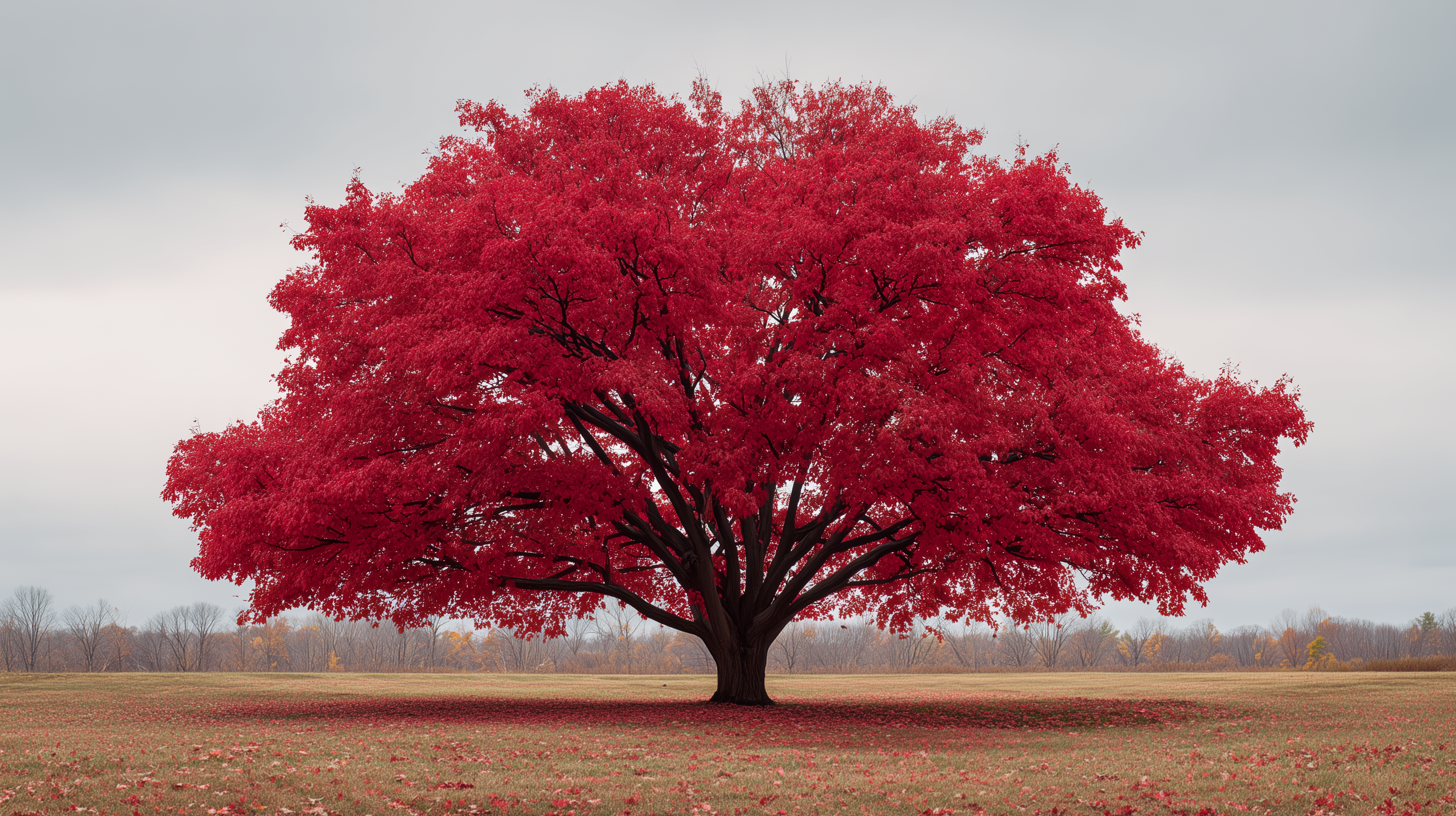 fond d'écran coloriage Érable rouge ultrawide 2560x1080 téléchargement gratuit