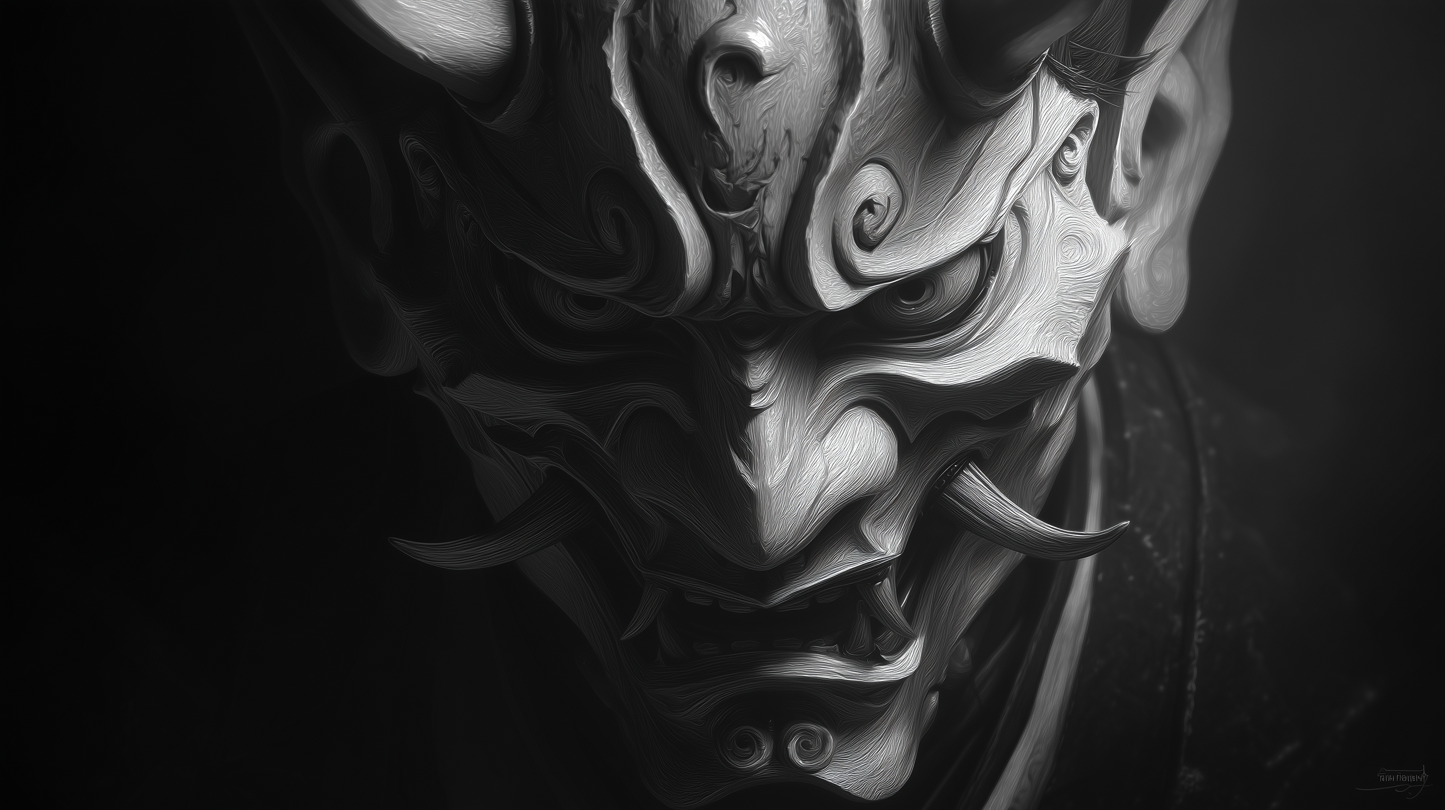 fond d'écran Masque japonais 5k téléchargement gratuit