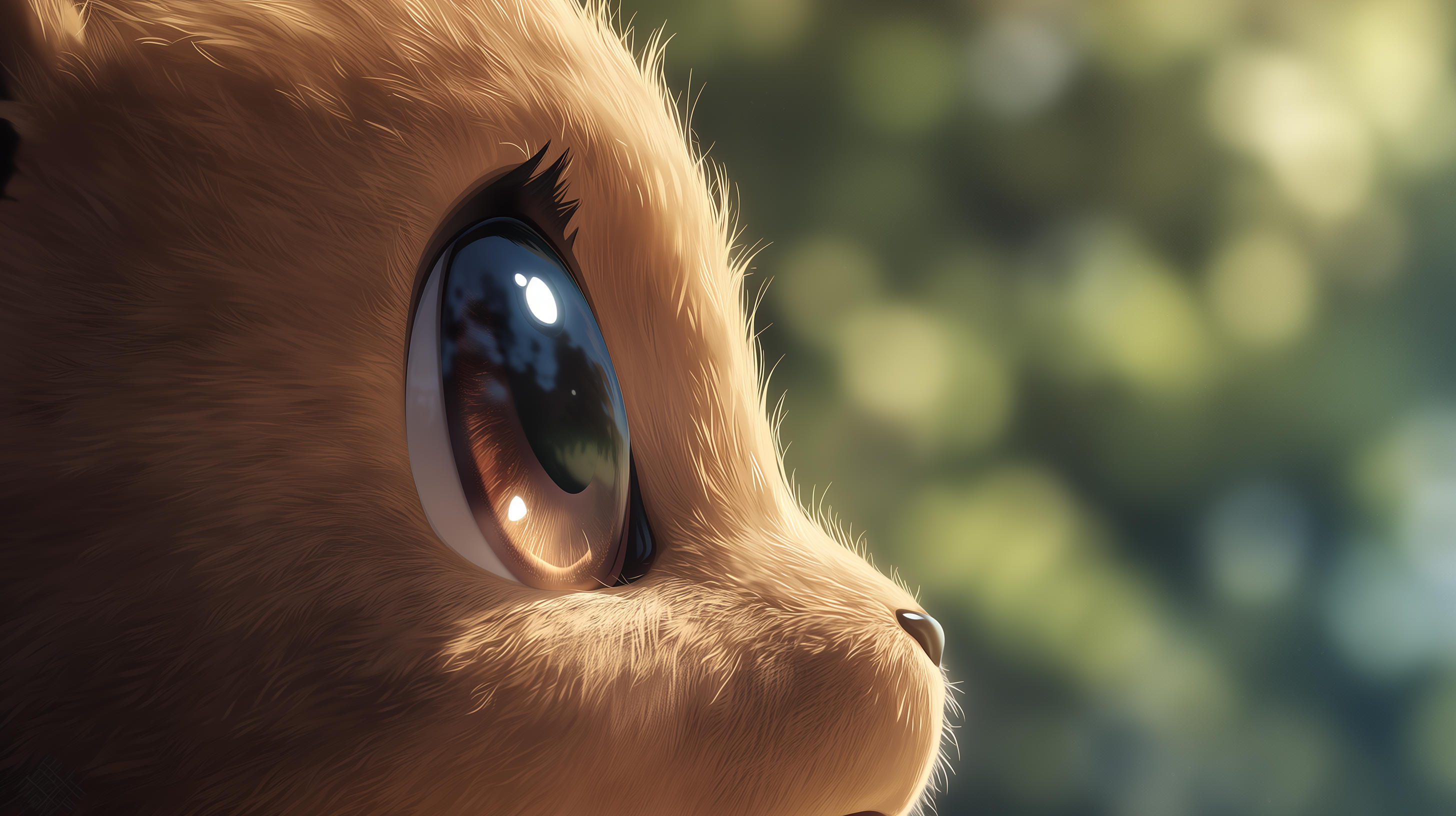 fond d'écran Eevee ultrawide 3440x1440 téléchargement gratuit