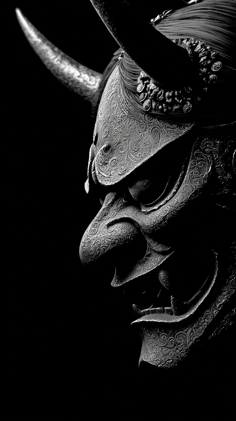 fond d'écran Masque japonais téléphone Huawei gratuit