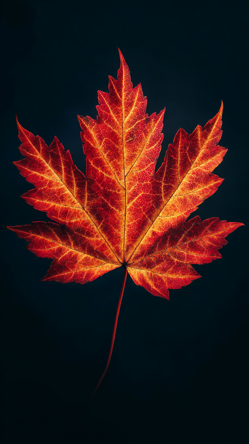 fond d'écran coloriage Érable rouge iphone xr gratuit