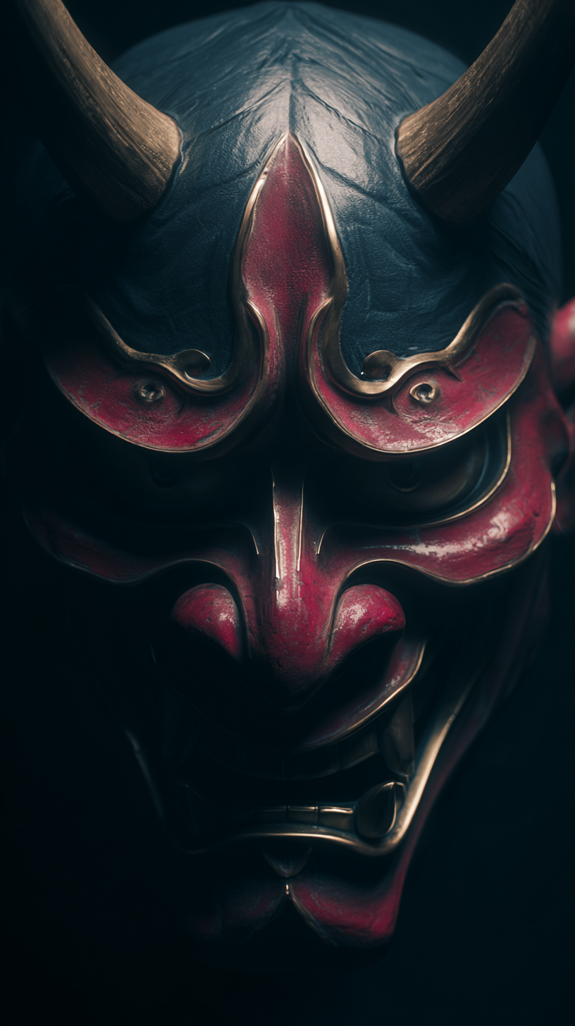 fond d'écran Masque japonais iphone 14 télécharger gratuit