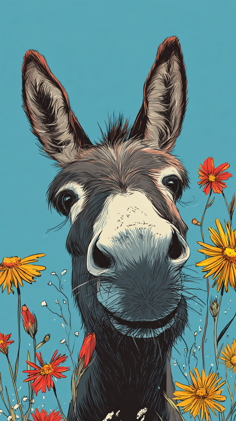 fond d'écran Âne iphone 17 pro gratuit