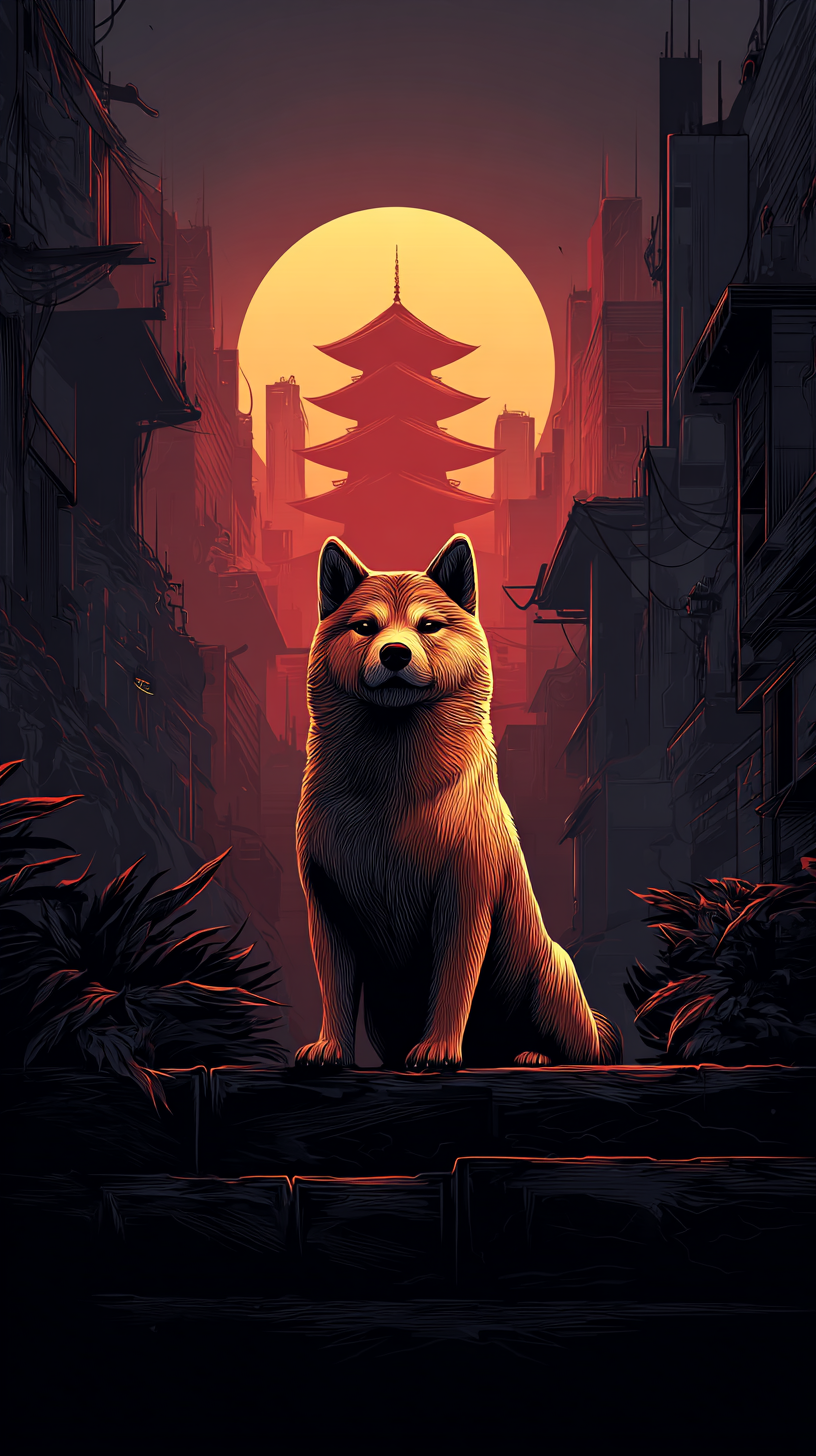 fond d'écran Shiba inu iphone xr télécharger gratuit