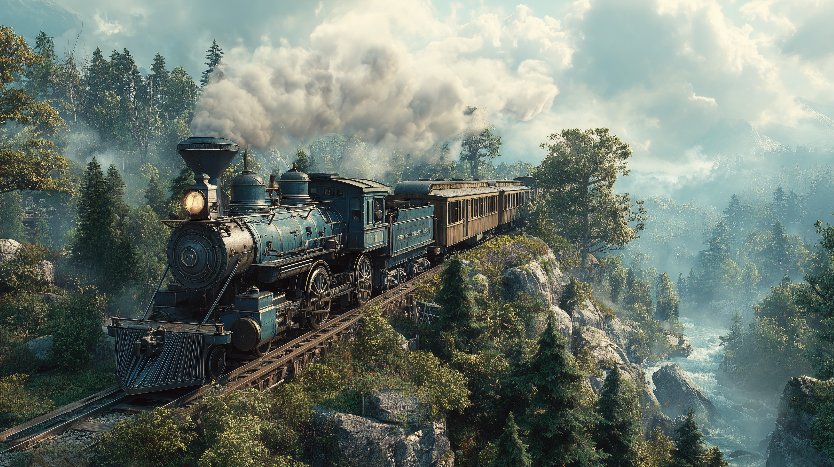 fond d'écran Train 4k 3840x2160 téléchargement gratuit