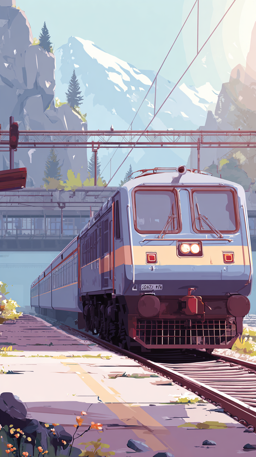 fond d'écran Train android 4k gratuit