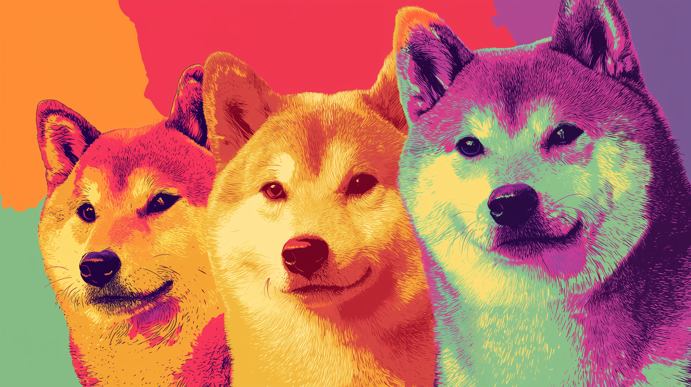 fond d'écran Shiba inu 16:9 4k téléchargement gratuit
