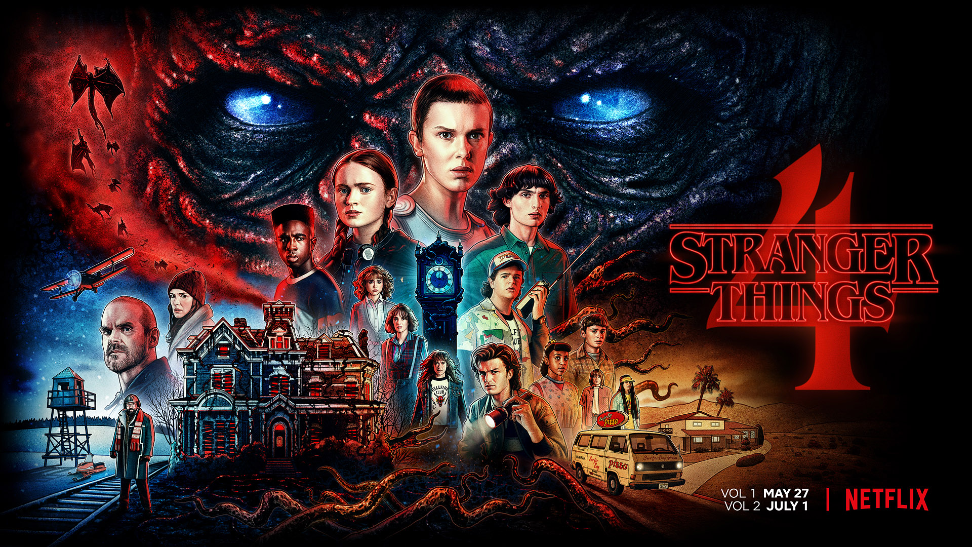 fond d'écran Stranger Things 1920x1080 4k téléchargement gratuit
