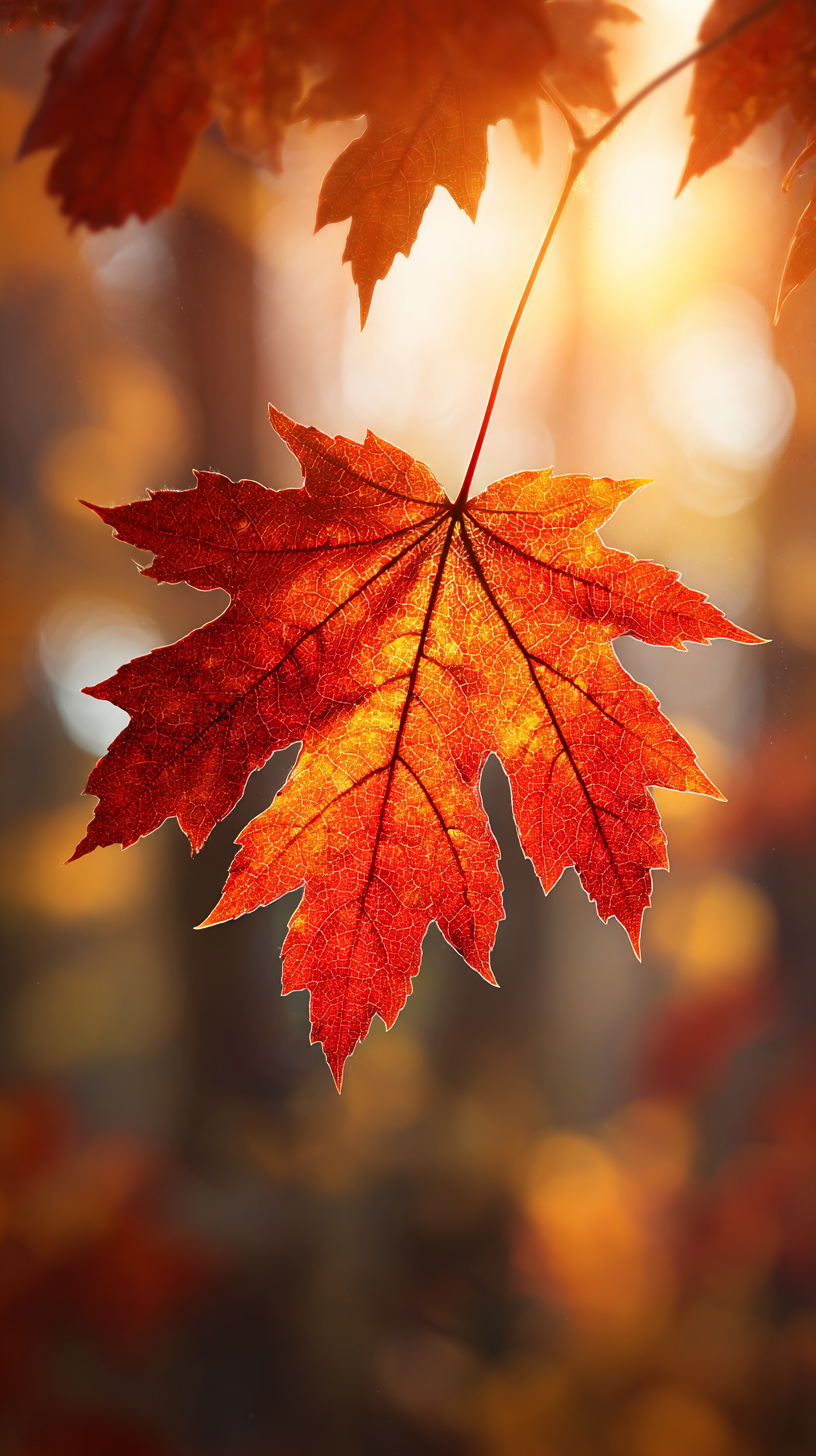 fond d'écran coloriage Érable rouge iphone x télécharger gratuit