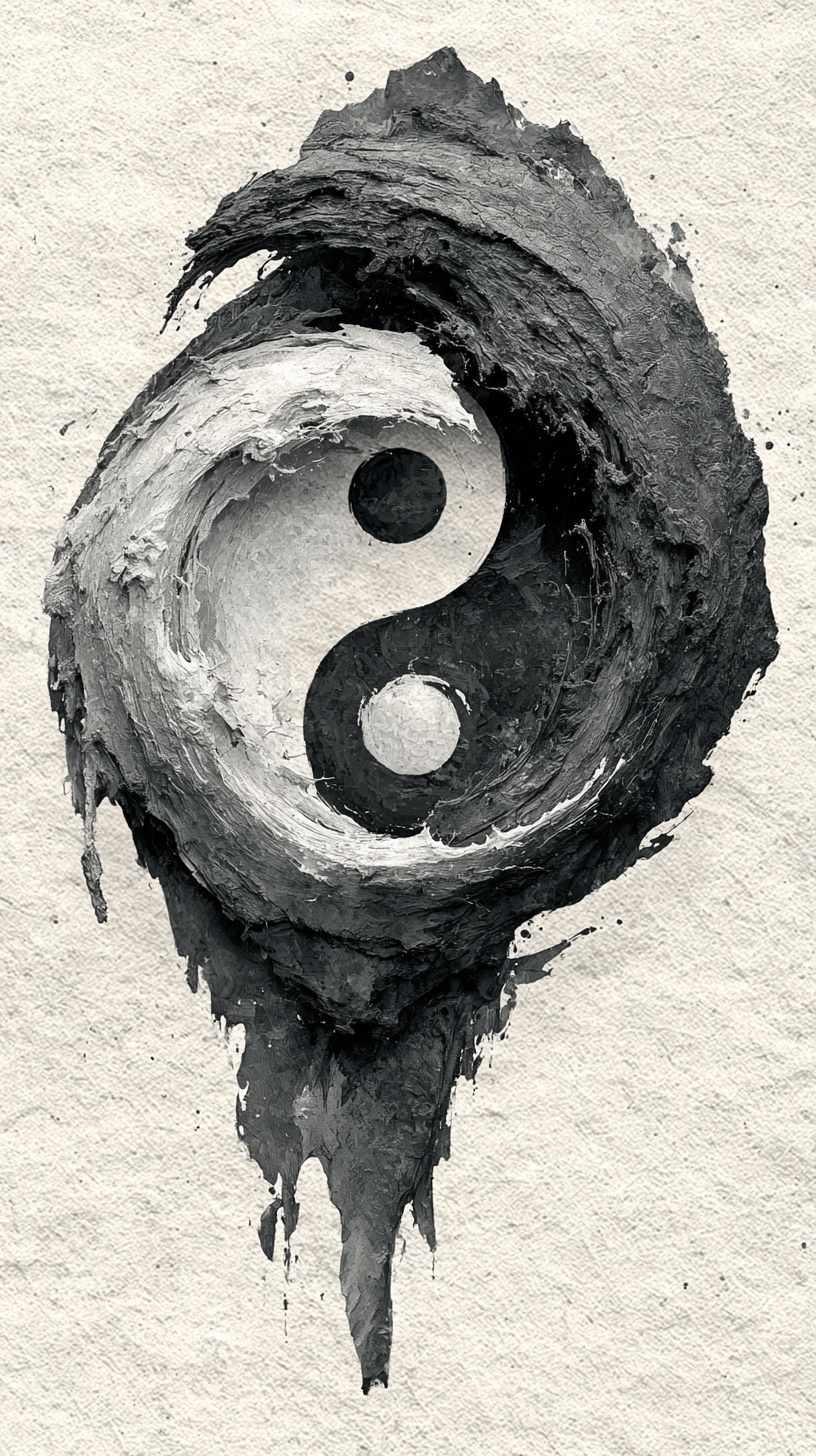 fond d'écran Yin et yang android 4k gratuit