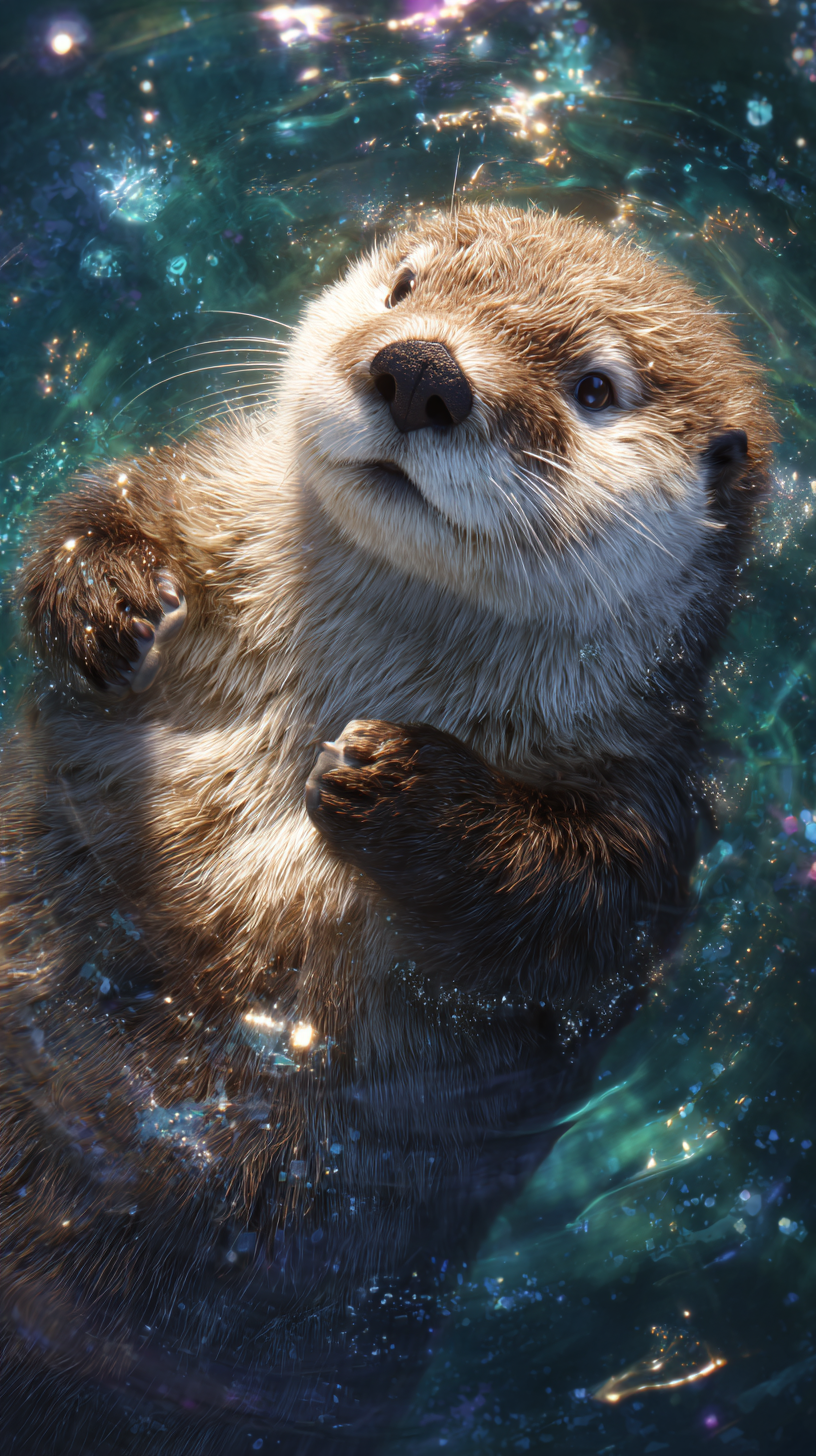 fond d'écran Loutre téléphone Google télécharger gratuit