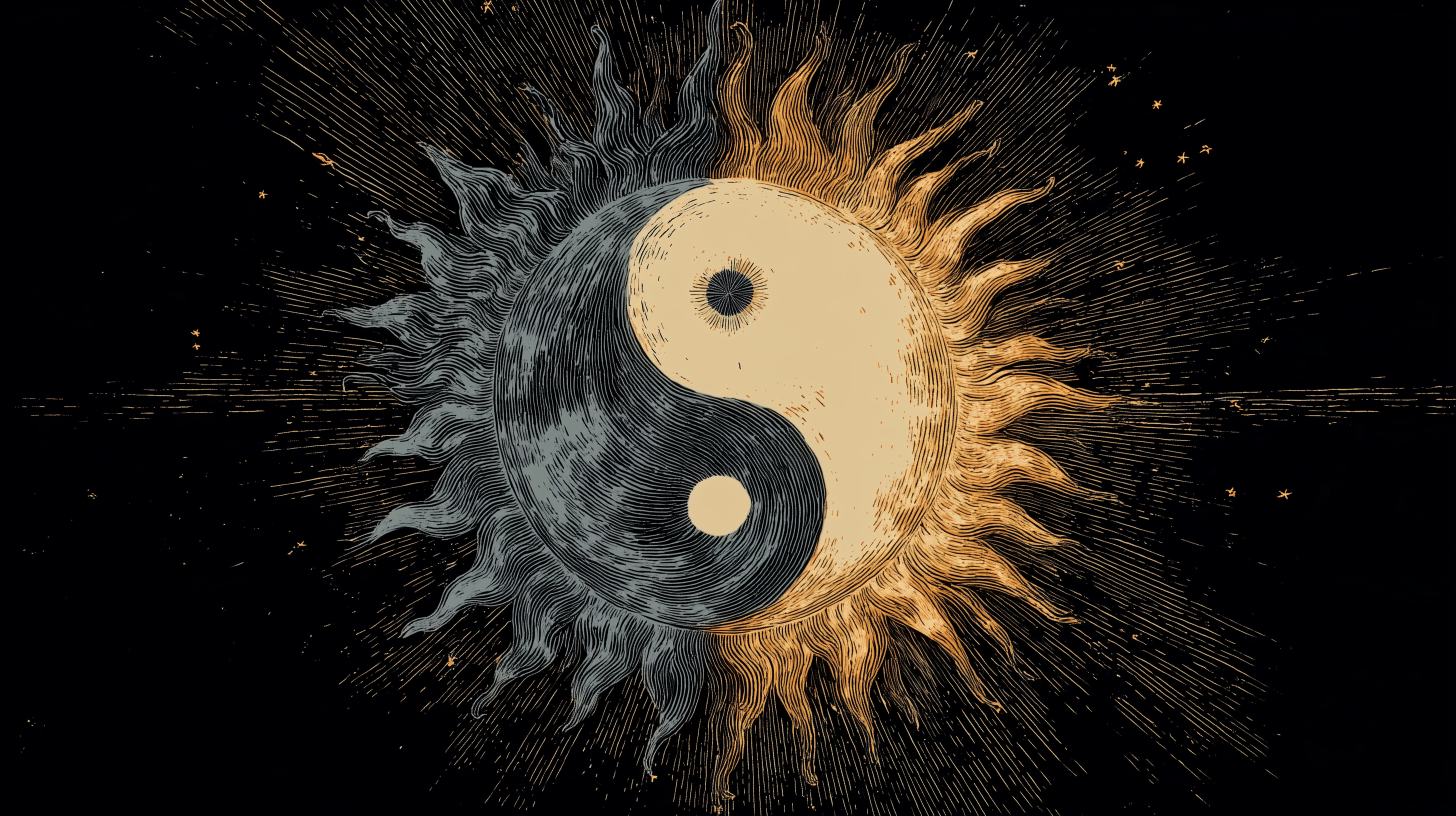 fond d'écran Yin et yang 1920x1080 4k téléchargement gratuit