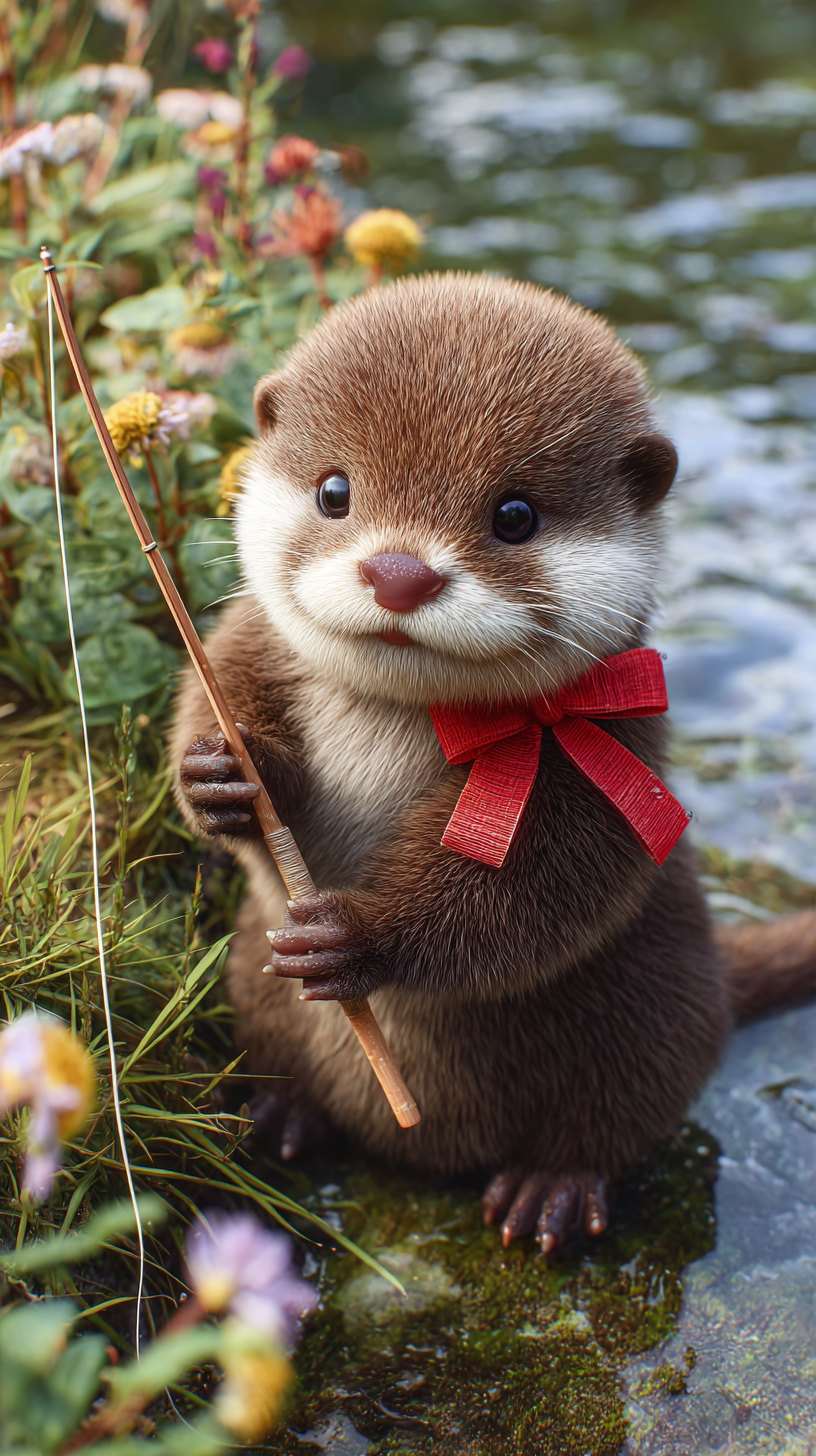 fond d'écran Loutre android gratuit sans filigrane