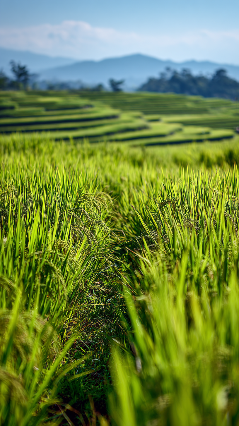 fond d'écran Rizière de téléphone gratuit