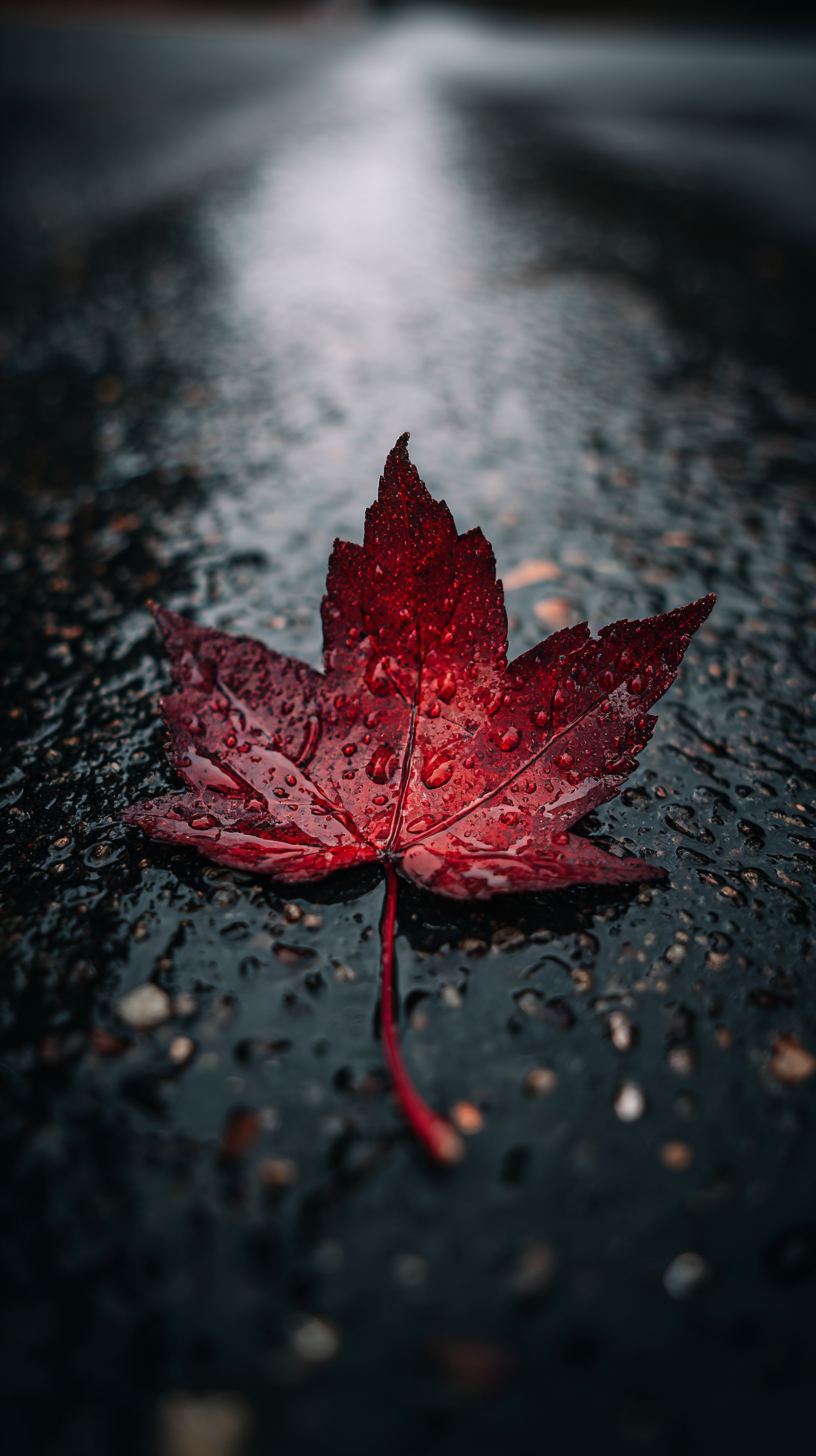 fond d'écran coloriage Érable rouge iphone 16 pro max gratuit