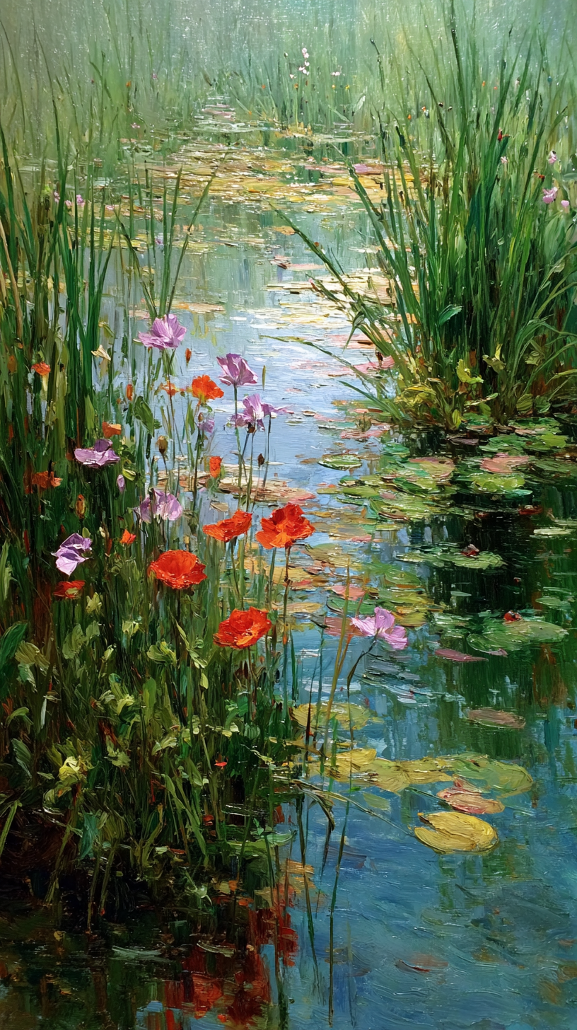 fond d'écran Claude Monet iphone 15 pro max 4k télécharger gratuit