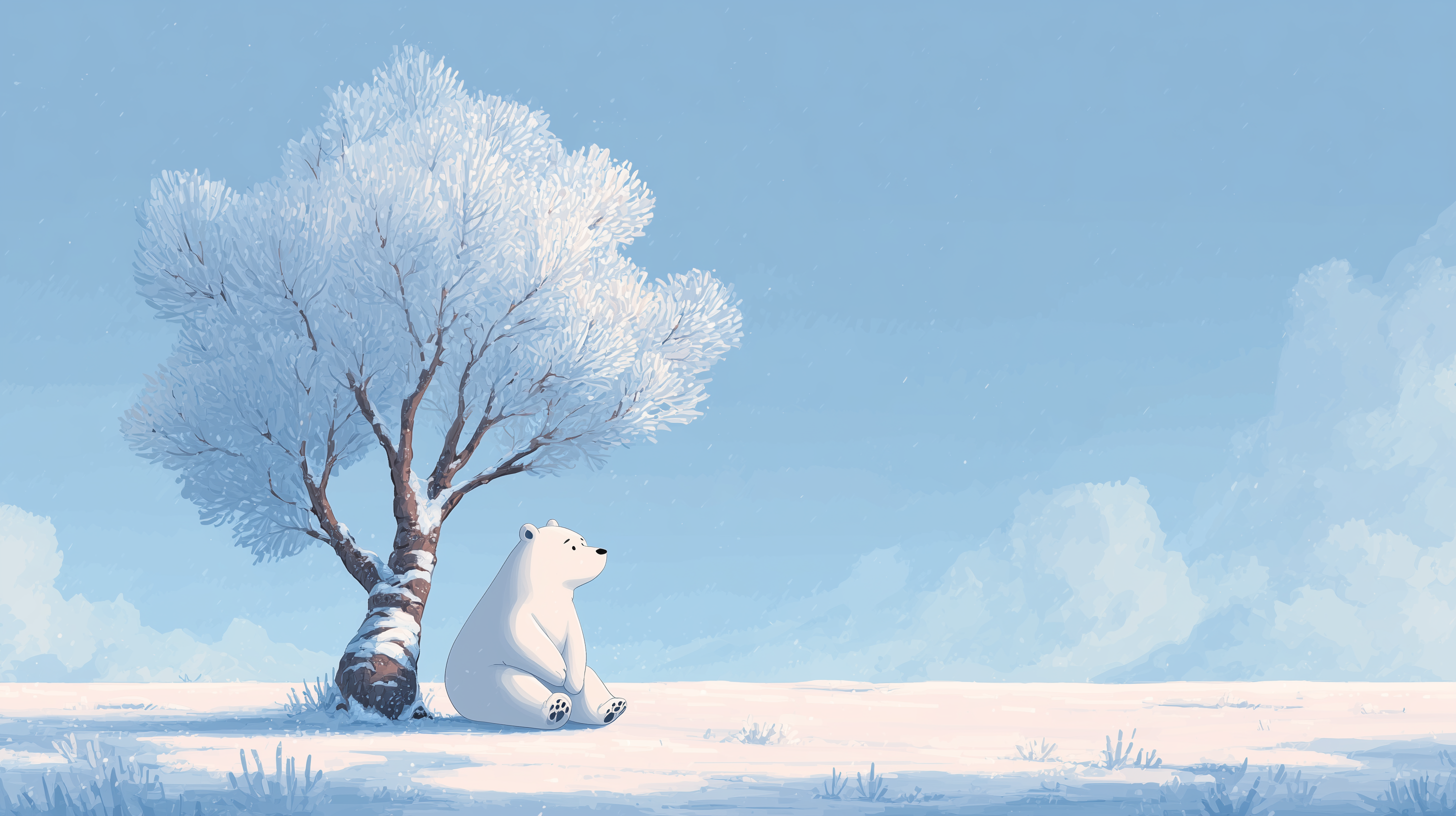 fond d'écran Ours blanc 3840x1440 téléchargement gratuit