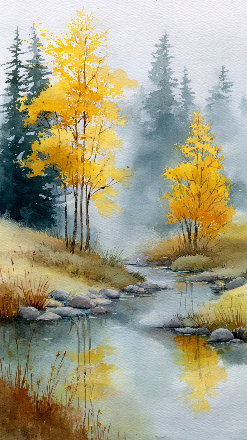 fond d'écran Aquarelle téléphone Xiaomi gratuit