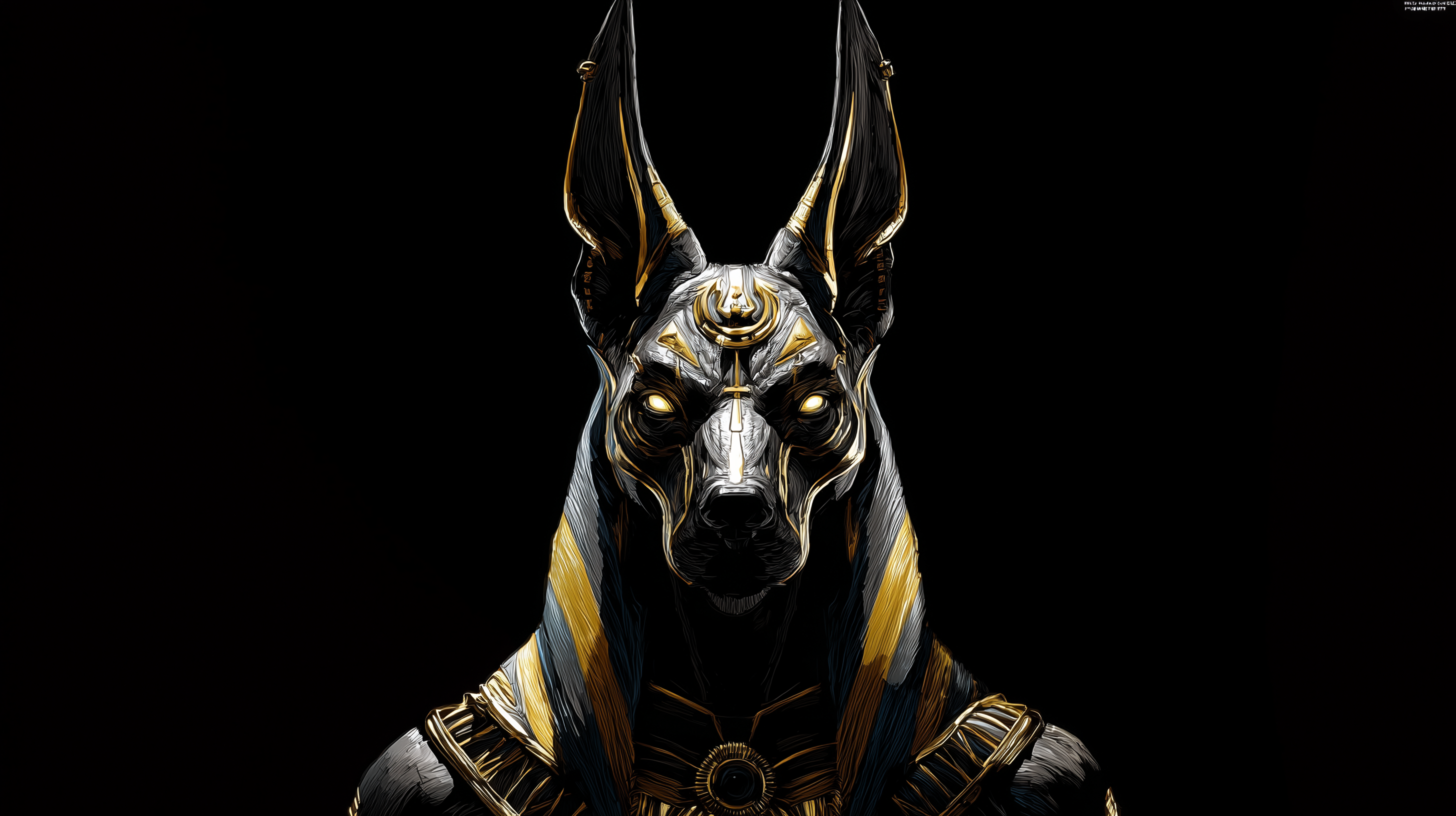 fond d'écran Anubis windows 11 ultra hd téléchargement gratuit