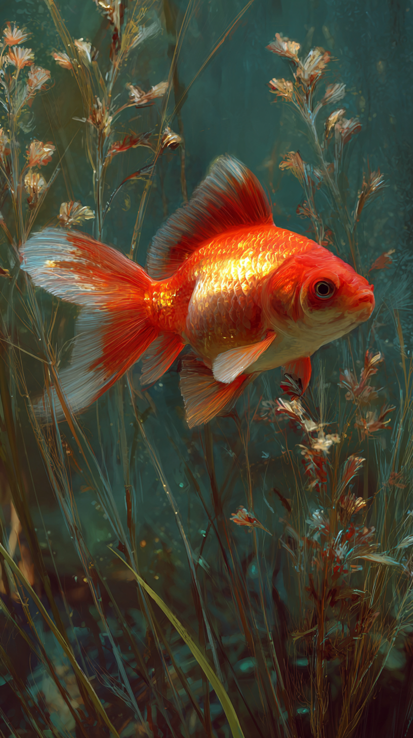 fond d'écran Poisson rouge de téléphone télécharger gratuit