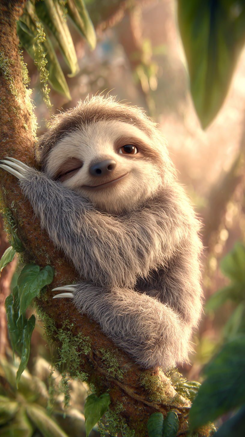 fond d'écran Paresseux iphone 17 pro max gratuit