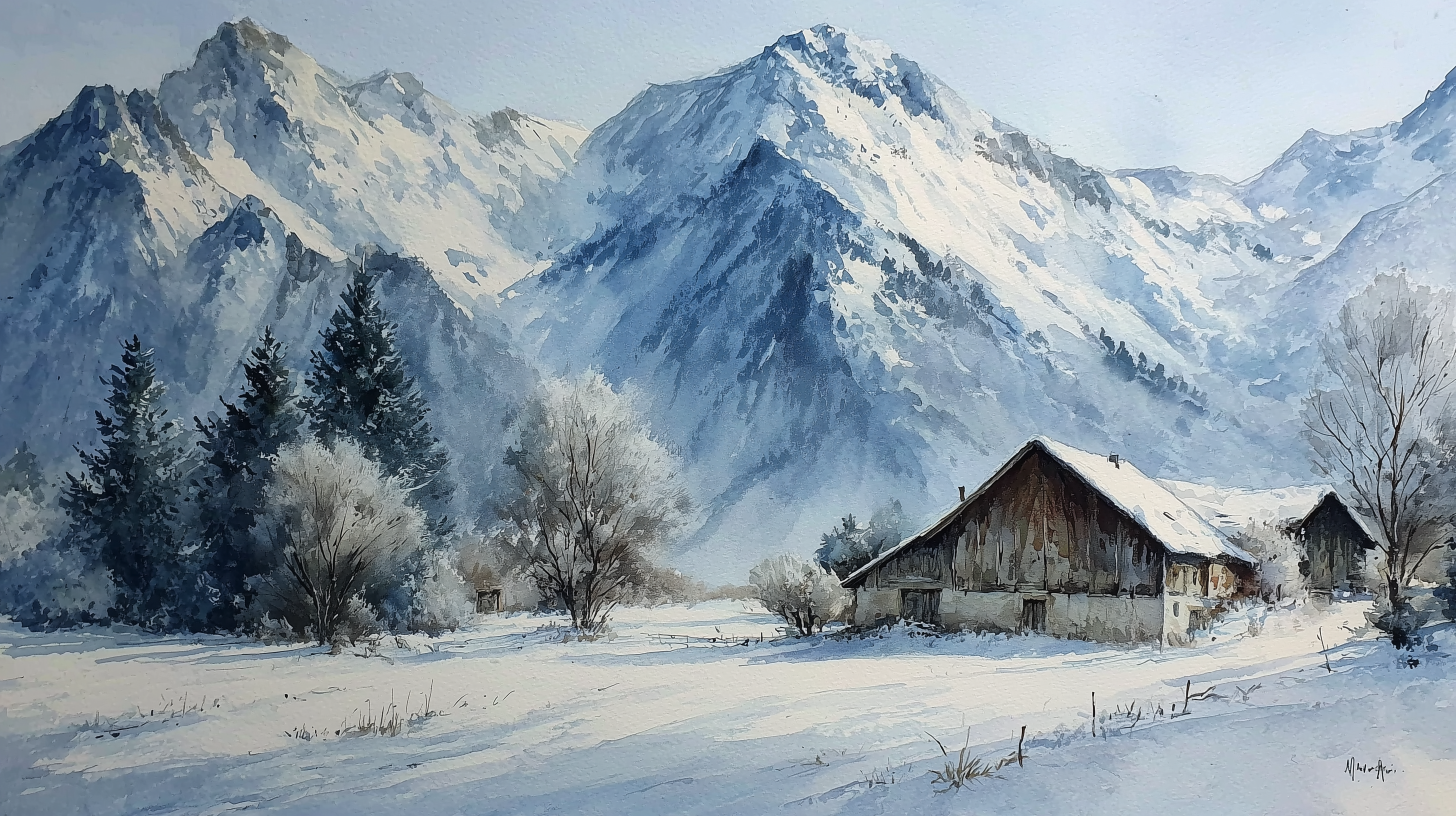 fond d'écran Aquarelle haute résolution téléchargement gratuit