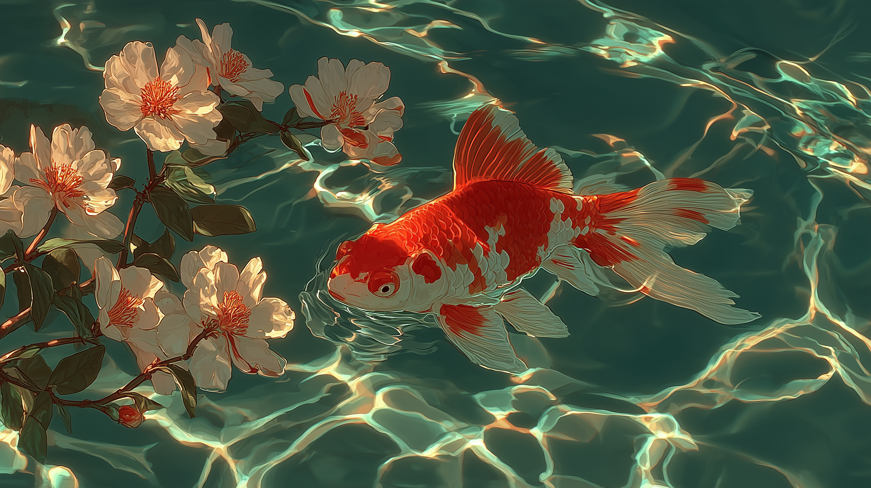 fond d'écran Poisson rouge mac téléchargement gratuit