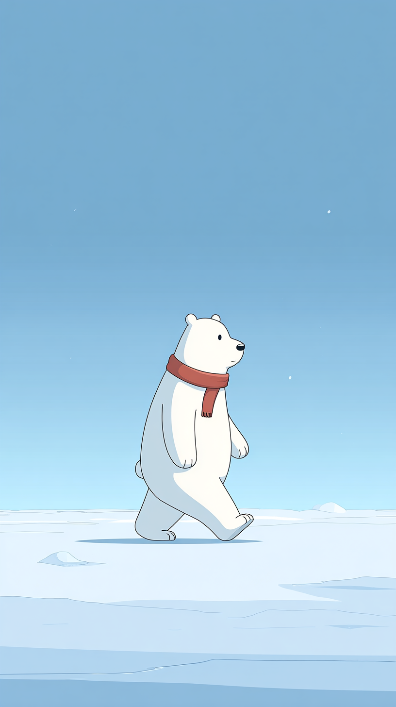 fond d'écran Ours blanc iphone 14 gratuit