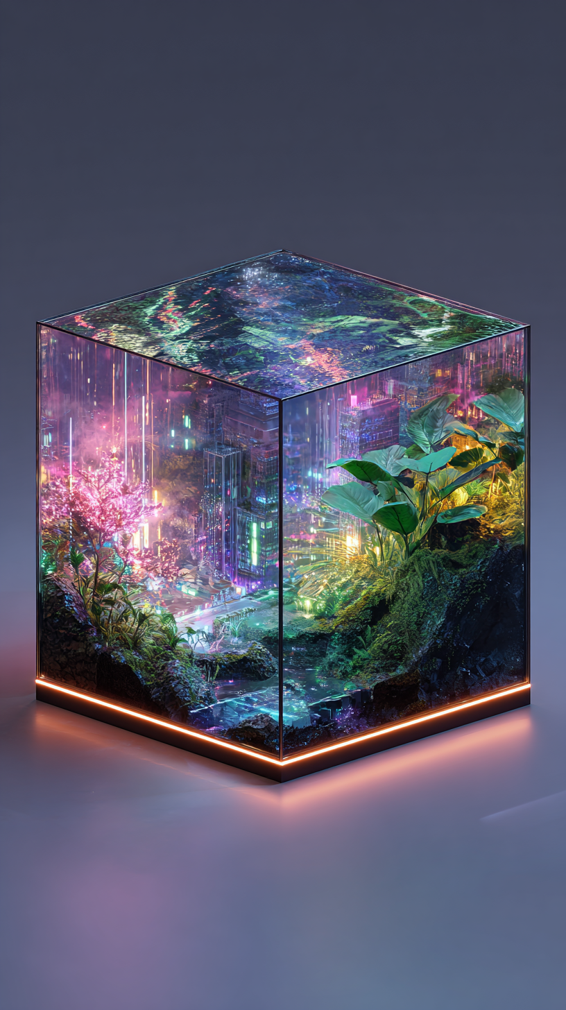 iphone fond d'écran Terrarium kawaii télécharger gratuit