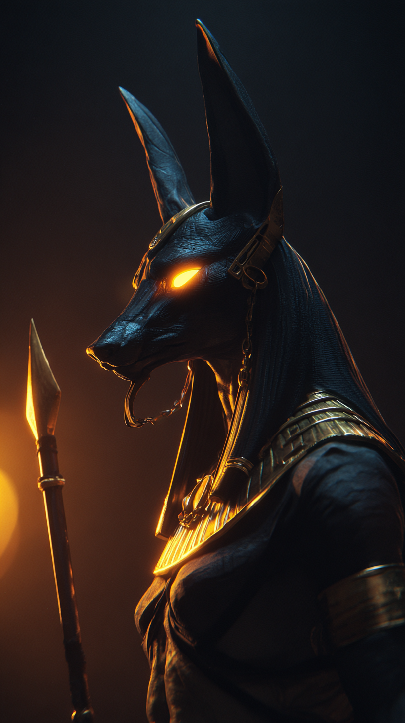 fond d'écran Anubis iphone 15 4k gratuit