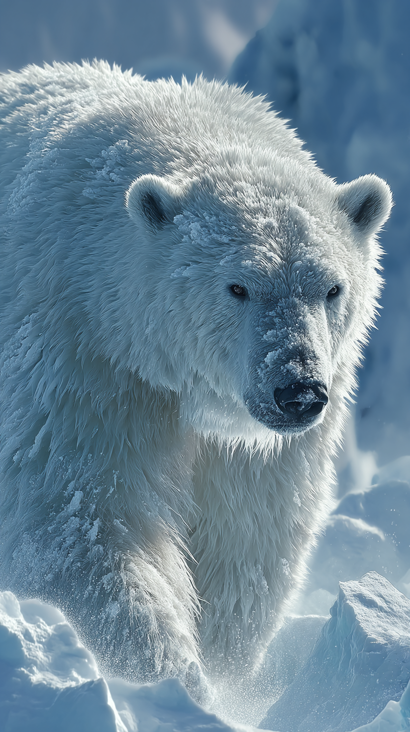 fond d'écran Ours blanc téléphone Huawei télécharger gratuit