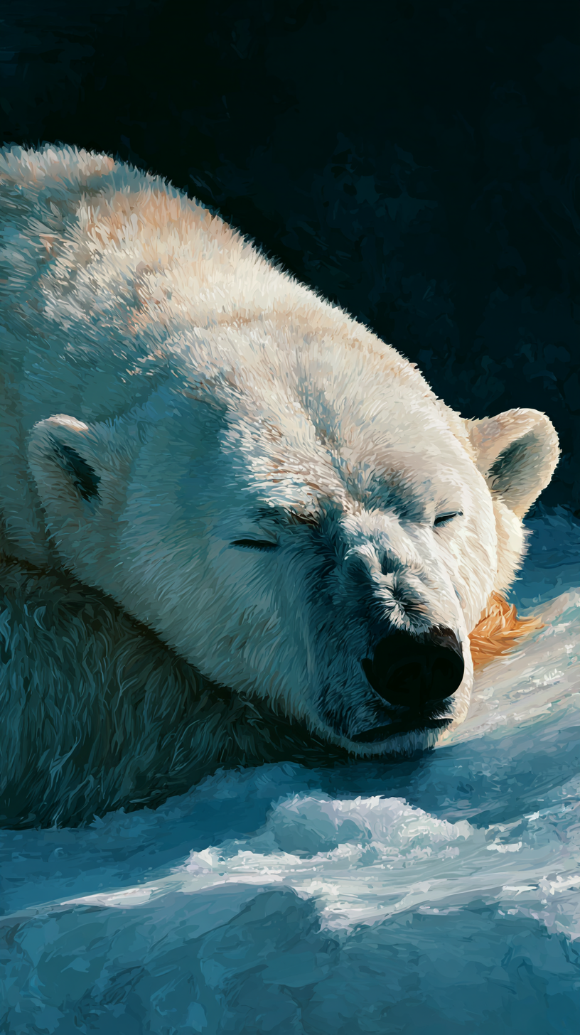 fond d'écran Ours blanc téléphone Oppo gratuit