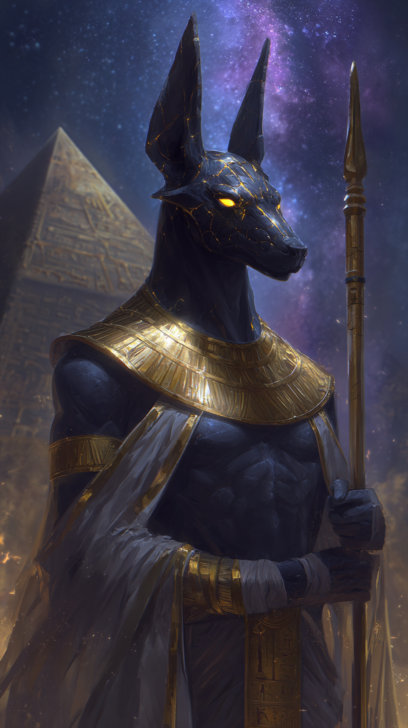 iphone fond d'écran Anubis kawaii gratuit