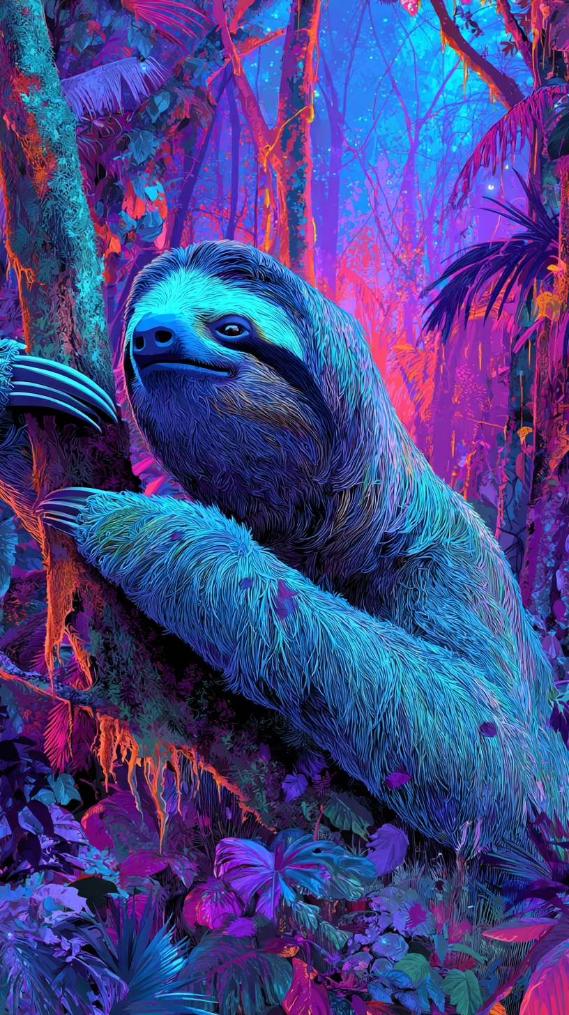 fond d'écran Paresseux téléphone Realme gratuit