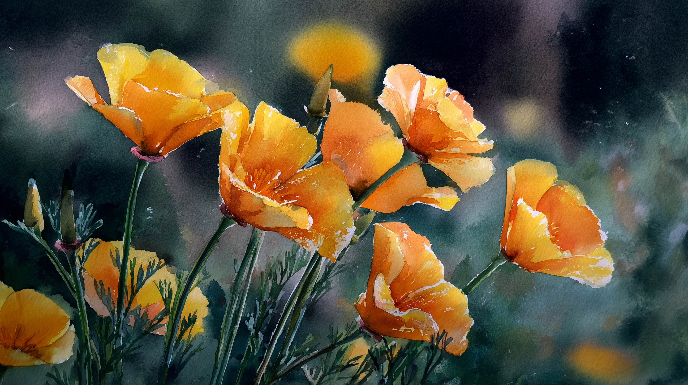 fond d'écran Aquarelle 1920x1080 téléchargement gratuit