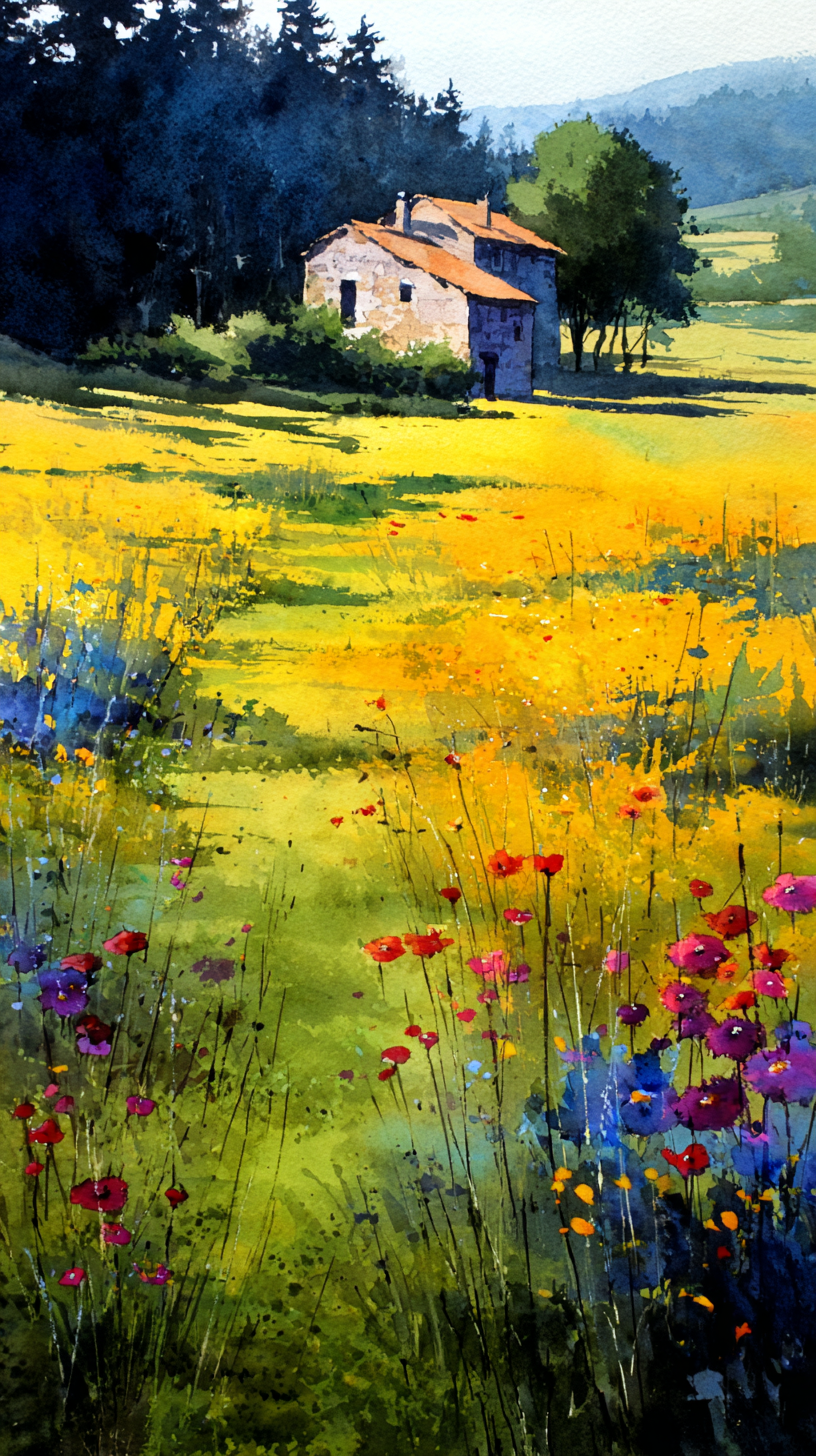 fond d'écran Aquarelle téléphone Oppo gratuit