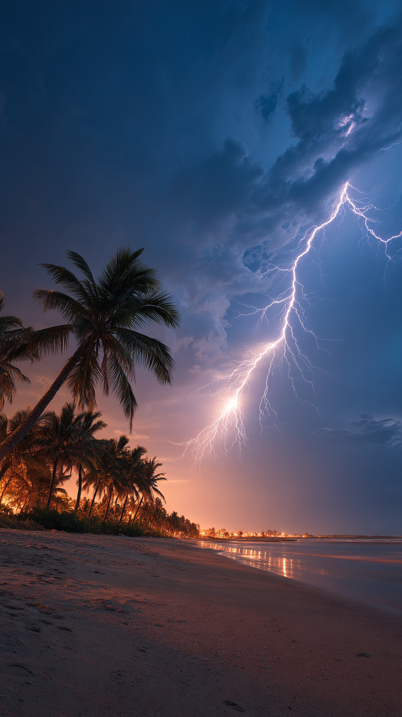 fond d'écran Foudre téléphone 4k télécharger gratuit