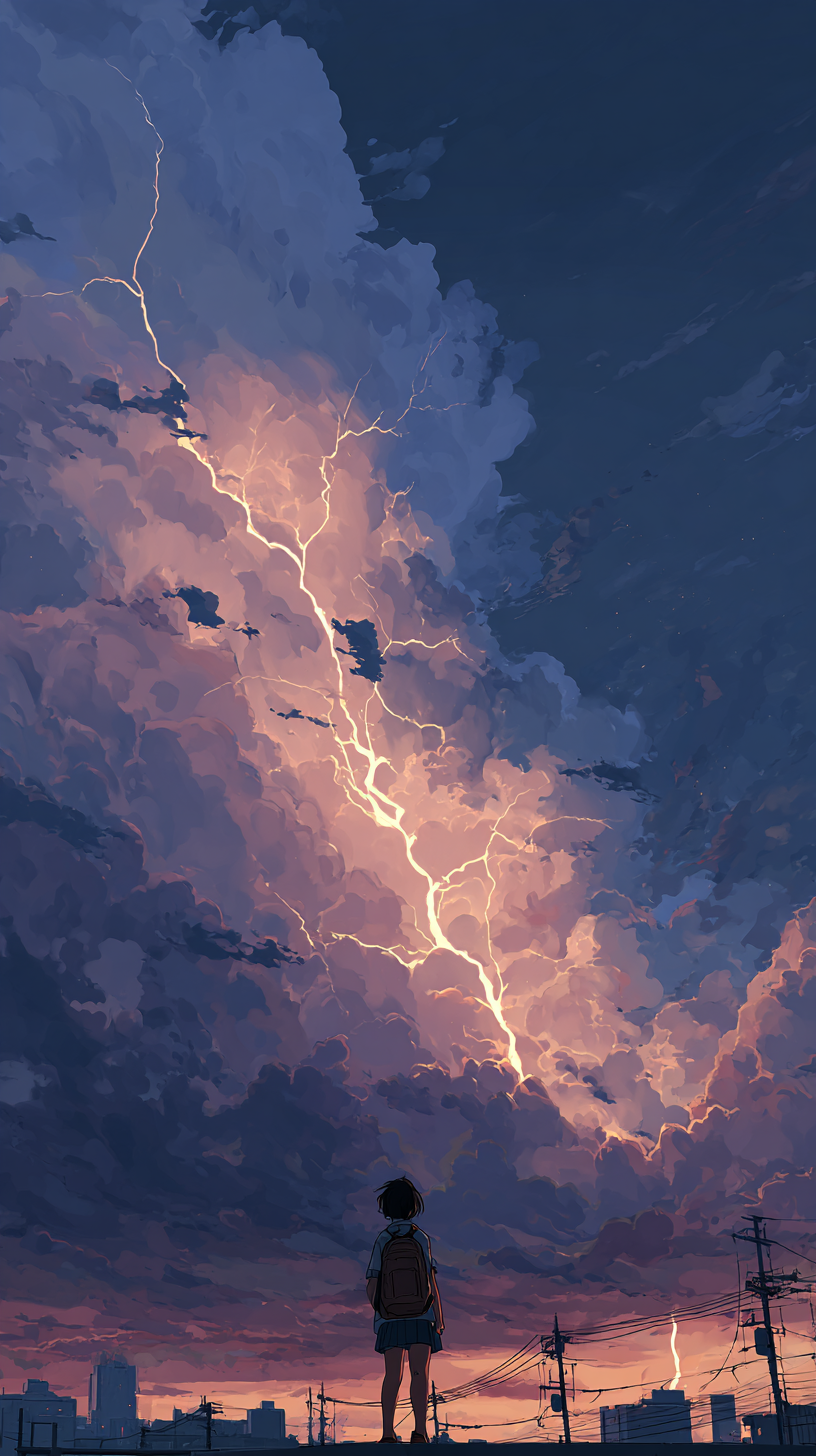 fond d'écran Foudre téléphone gratuit sans filigrane