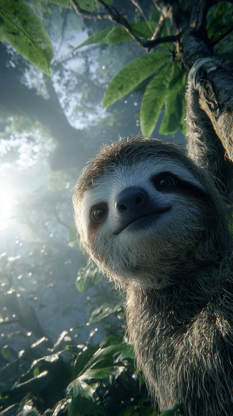 iphone fond d'écran Paresseux kawaii gratuit