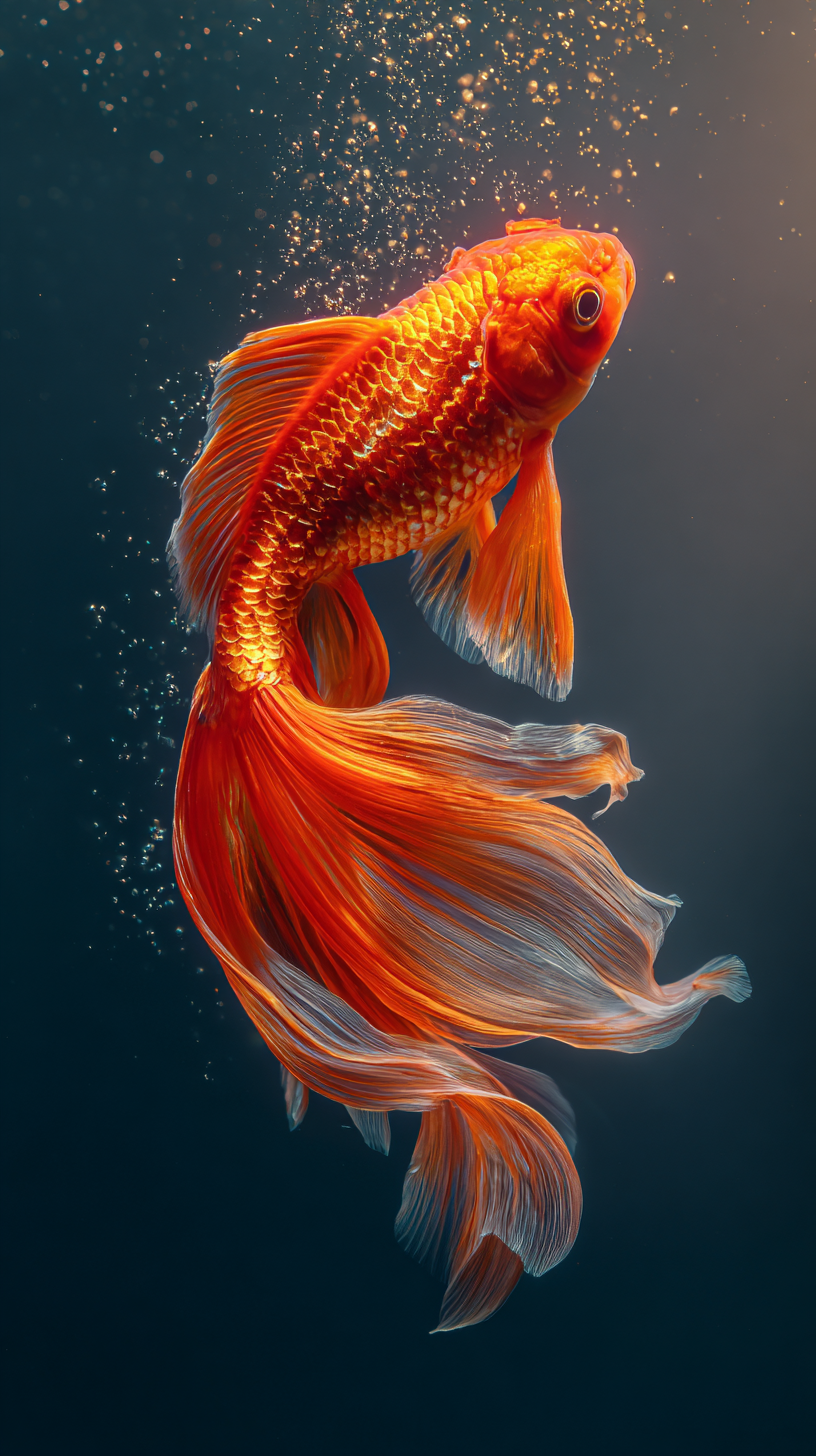 fond d'écran Poisson rouge 4k iphone gratuit