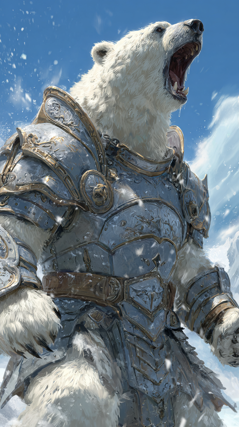 fond d'écran Ours blanc téléphone Realme télécharger gratuit