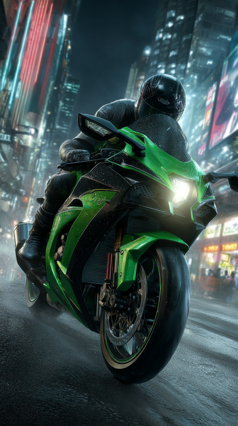 fond d'écran Kawasaki iphone 17